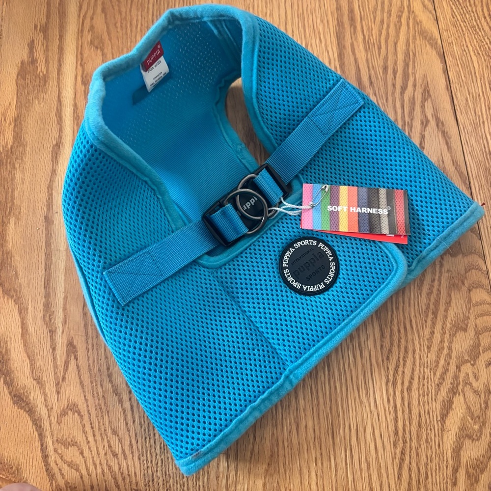 Puppia Turquoise Blue Soft Harness for Dogs, Puppy